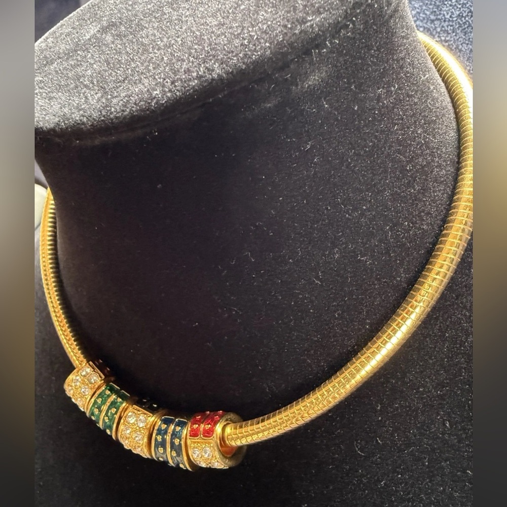 Vintage Joan Rivers Reversible Omega chain Necklace